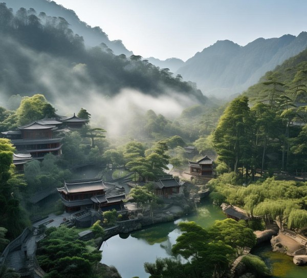 庐陵文化生态园全景,自然与人文的完美融合 庐陵文化生态园全景,自然与人文的完美融合